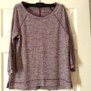 Loft striped 3/4 sleeve top